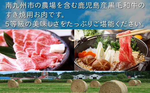 027-31 鹿児島県産黒毛和牛5等級モモ赤身すき焼600g