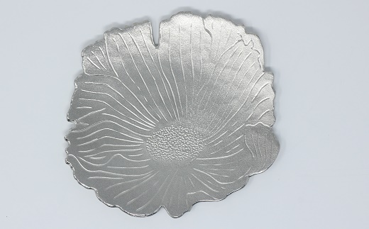 061-07 錫製　花小皿　アネモネ